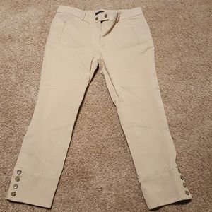 ann taylor khaki capris sz 6